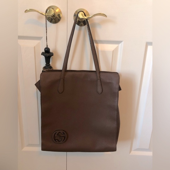 Gucci large tote bag. Brown leather. Authentic! - Picture 2 of 10